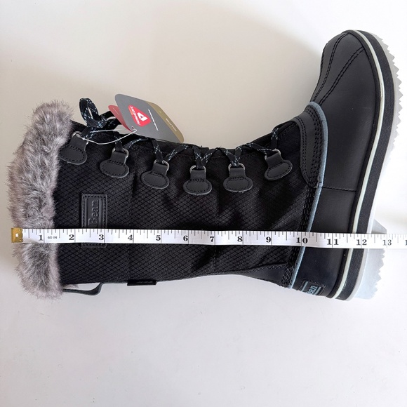 NEW LL Bean Rangeley Pac Tall Snow Boot Insulated Black Faux Fur Trim Womens 7 - Picture 7 of 9